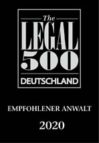 Empfohlener Anwalt der internationalen Research-Agentur The Legal 500